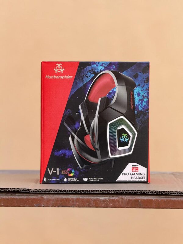Hunterspider V1 Pro Gaming Wired Headset with RGB Light and Microphone