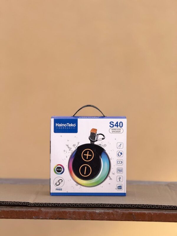 HainoTeko S40 Mini Portable Wireless Bluetooth Speaker with RGB Lights